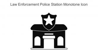 Law Enforcement Police Station Monotone Icon In Powerpoint Pptx Png And Editable Eps Format