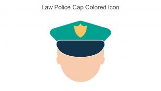 Law Police Cap Colored Icon In Powerpoint Pptx Png And Editable Eps Format