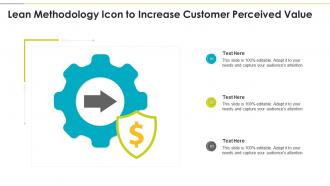 Lean methodology icon to increase customer perceived value