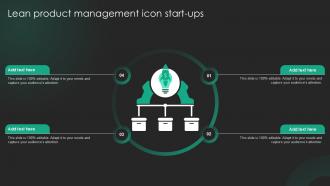 Lean Product Management Icon Start Ups Ppt Powerpoint