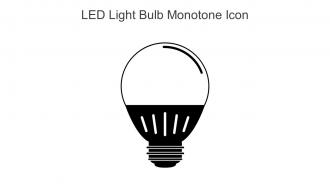 LED Light Bulb Monotone Icon In Powerpoint Pptx Png And Editable Eps Format