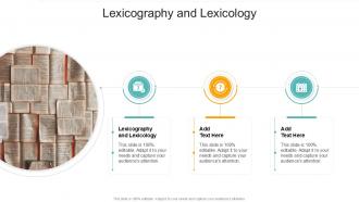 Lexicography And Lexicology Ppt Slides Cpp