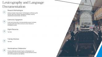 Lexicography Compiling Dictionaries Language Documentation PPT Sample ST AI Professionally Professional