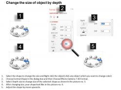 Lg eight staged circular puzzle process icon diagram powerpoint template slide