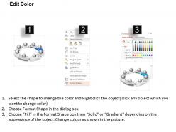 Lg eight staged circular puzzle process icon diagram powerpoint template slide