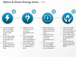 Lighting green plug home safety power circulation ppt icons graphics