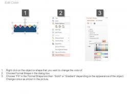 Linear infographics process chart with icons flat powerpoint design