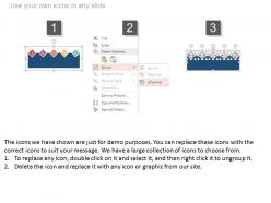 Linear infographics process chart with icons flat powerpoint design