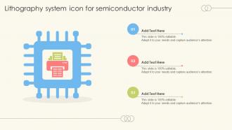 Lithography System Icon For Semiconductor Industry Ppt Sample