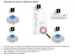 Lo five staged concentric process chart with icons powerpoint template slide