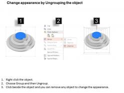 Lo five staged concentric process chart with icons powerpoint template slide