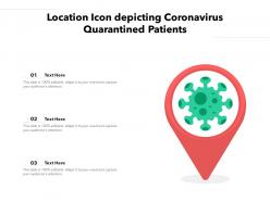 Location icon depicting coronavirus quarantined patients