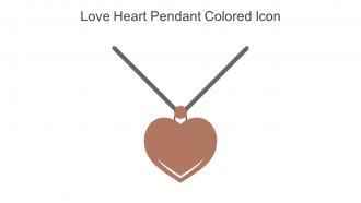 Love Heart Pendant Colored Icon In Powerpoint Pptx Png And Editable Eps Format