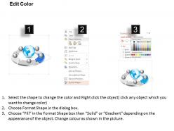Lt five staged globe circle diagram with icons powerpoint template slide