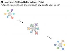 Lt six staged circle of process icons for business management flat powerpoint design