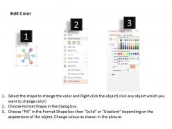 Lt six staged circle of process icons for business management flat powerpoint design