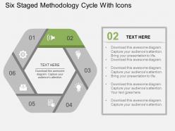 Ly six staged methodology cycle with icons flat powerpoint design