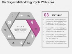 Ly six staged methodology cycle with icons flat powerpoint design