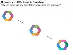 Ly six staged methodology cycle with icons flat powerpoint design