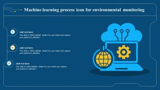 Machine Learning Process Icon For Environmental Monitoring