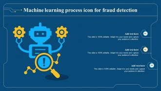Machine Learning Process Icon For Fraud Detection
