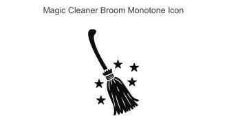 Magic Cleaner Broom Monotone Icon In Powerpoint Pptx Png And Editable Eps Format