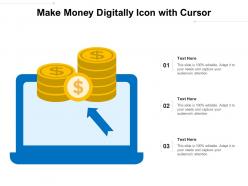 Make money digitally icon with cursor