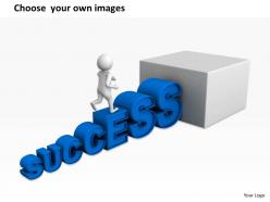 Man reaching its target of success ppt graphics icons powerpoint