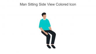 Man Sitting Side View Colored Icon In Powerpoint Pptx Png And Editable Eps Format
