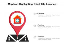 Map icon highlighting client site location