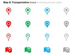 Map multiple location indicator ppt icons graphics