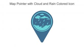 Map Pointer With Cloud And Rain Colored Icon In Powerpoint Pptx Png And Editable Eps Format