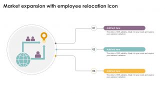 Market Expansion With Employee Relocation Icon Ppt Powerpoint