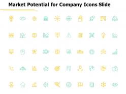 Market potential for company icons slide a440 ppt powerpoint presentation layouts deck