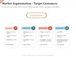 Market segmentation target customers occasion ppt powerpoint presentation summary icons
