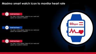 Masimo Smart Watch Icon To Monitor Heart Rate