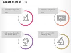 Math tools einstein formula globe microscope ppt icons graphics