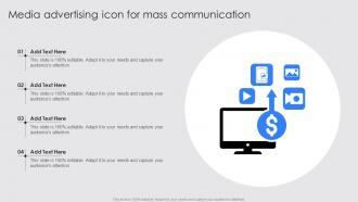 Media Advertising Icon For Mass Communication