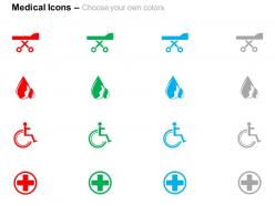 Medical emergency treatment symbols ppt icons graphics