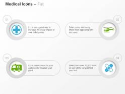 Medical sign air medical services ambulance bandage ppt icons graphics