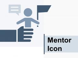 Mentor Icon Having Presentation Stairs Flag Arrow Stick Figures
