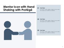 Mentor Icon Having Presentation Stairs Flag Arrow Stick Figures