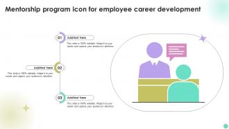 Mentorship Program Icon For Employee Career Development