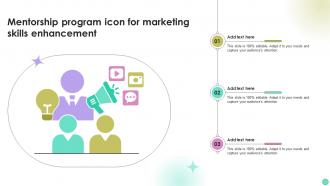 Mentorship Program Icon For Marketing Skills Enhancement
