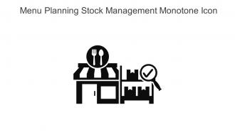 Menu Planning Stock Management Monotone Icon In Powerpoint Pptx Png And Editable Eps Format