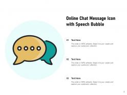 Message icon download notification through speech bubble confirmation