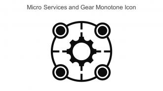Micro Services And Gear Monotone Icon In Powerpoint Pptx Png And Editable Eps Format