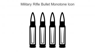 Military Rifle Bullet Monotone Icon In Powerpoint Pptx Png And Editable Eps Format