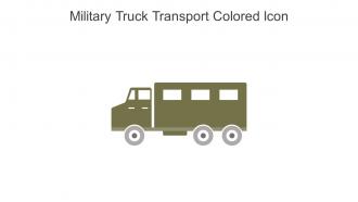 Military Truck Transport Colored Icon In Powerpoint Pptx Png And Editable Eps Format