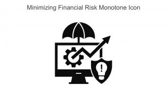 Minimizing Financial Risk Monotone Icon In Powerpoint Pptx Png And Editable Eps Format